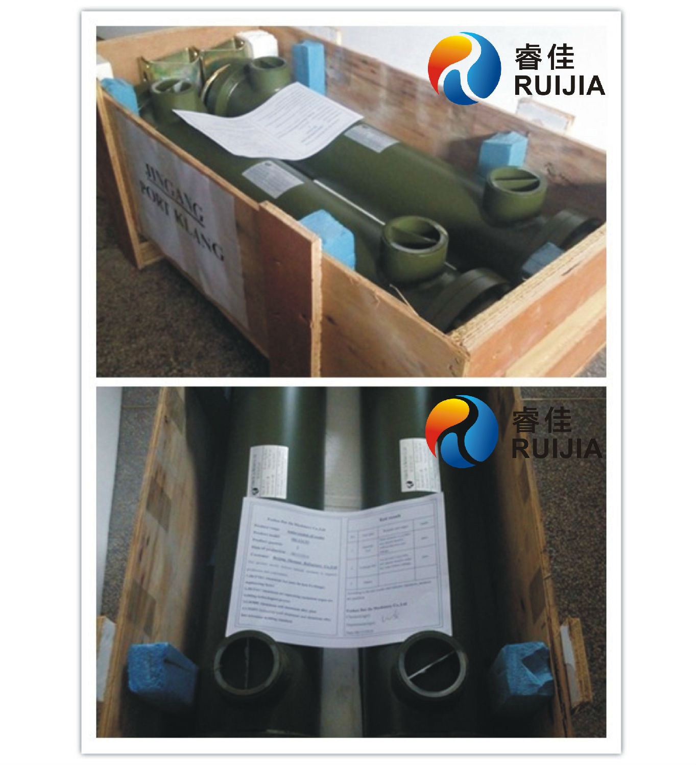 【出口】客戶訂購(gòu)列<font color='red'>管式油水冷卻器</font>